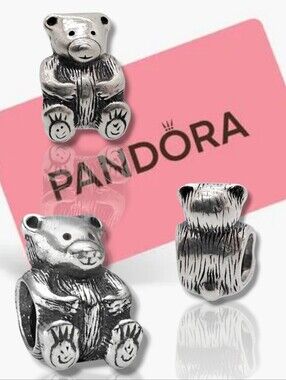 PANDORA Sterling Silver Teddy Bear Bead Charm Retired